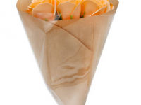 Bouquet 9 roses de savon - Jolie institutrice - orange - photo 7