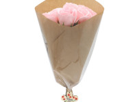 Bouquet 9 roses de savon - Merci pour cette année - Rose pâle - photo 7