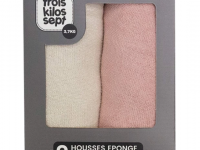 Lot de 2 housses de matelas à langer Sable & Vieux rose - photo 7