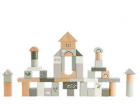Label label Wooden blocks 50pcs Olive - photo 7
