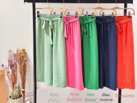 Pantalon fluide uni - Vert d eau - photo 7