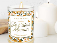 Bougie verre vanille - Je t aime maman - photo 7