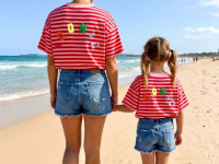 T-shirt rayé Iconic rouge - photo 8