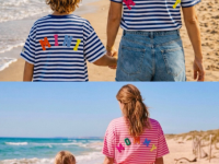 T-shirt rayé Mini -Mommy marine - photo 8