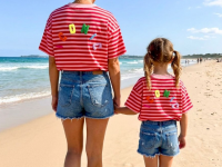 T-shirt rayé Iconic rose - Dame - photo 7