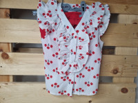 Ensemble 2pcs rouge et blanc fleurs - photo 7