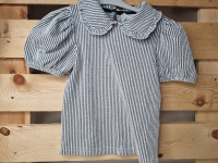 Blouse blanc ligné bleu - photo 7