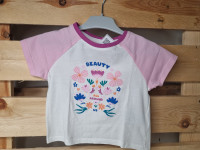 T-shirt court rose et blanc - photo 7