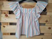 Blouse blanc ligné pastel - photo 7