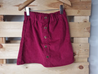 Jupe velour bordeau - photo 7