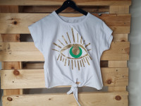 T-shirt blanc oeil vert - photo 7
