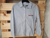 Blouse bleu ligné - photo 9