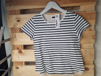 Blouse noir ligné blanc - photo 7