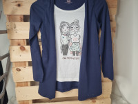 T-shirt manches longues blanc et marine - photo 8