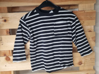 T-shirt manches longues noir ligné blanc - photo 7