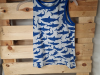 Top gris à motif bleu - photo 7