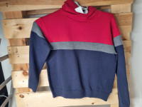 Pull rouge marine et gris - photo 7