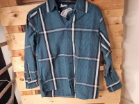 Chemise à carreaux petrol - photo 7
