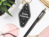 Duo paillettes porte clé + stylo - Team fêtarde noir - photo 7