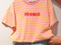 T-shirt rayé Iconic jaune et rose - photo 7