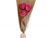 Bouquet fleurs de savon - 3 roses - Merci d enseigner avec le coeur - photo 7