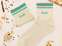 Chaussettes paillettes à bandes Dame - Wesh - photo 7