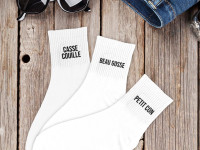Coffret trio chaussettes à messages homme Casse couille blanc - photo 7