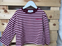 T-shirt manches longues ligné prune - photo 7