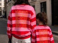 Sweat rouge ligné rose Iconic - photo 7