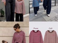 T-shirt manches longues ligné chocolat - photo 7
