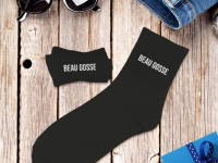 Chaussettes à message Homme - Beau gosse noires - photo 7