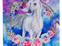 CRYSTAL ART Kit Carte à diamanter 18x18cm Licorne en fleurs - photo 9