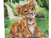 CRYSTAL ART Kit Carte à diamanter 18x18cm Bébés tigre - photo 7