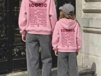 Sweat capuche rose Iconic - 26305 - photo 7