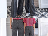 Jeans strass gris - Dame - 26303 - photo 8